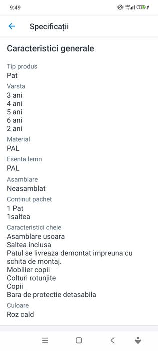 Pătuț  Minie Mouse NEGOCIABIL