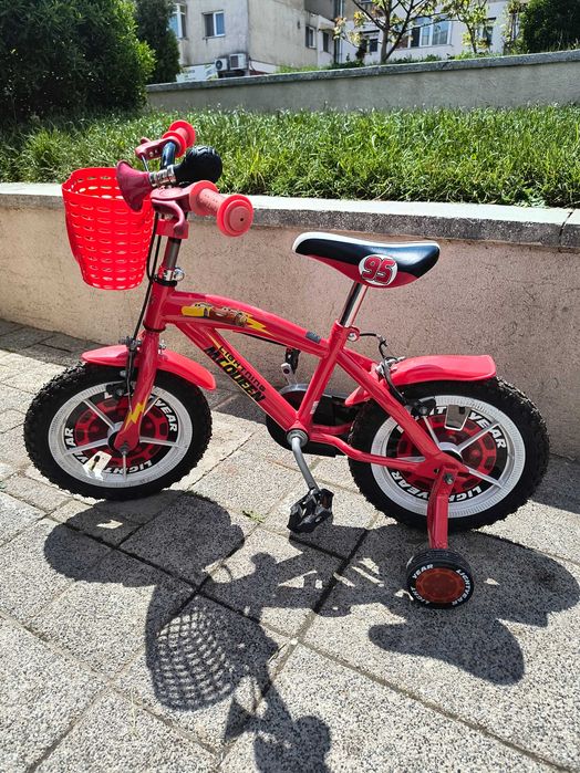 Vând bicicleta copii fulger Mcqueen 14 inch