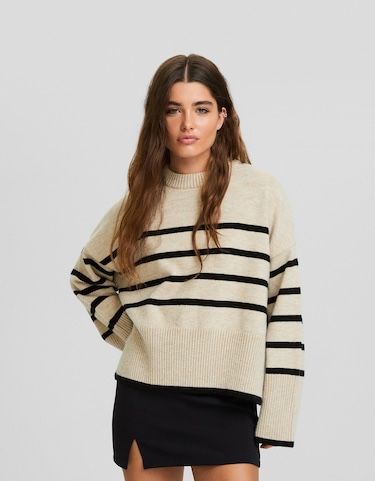 Свитер с круглым вырезом Bershka, б/у, размер М