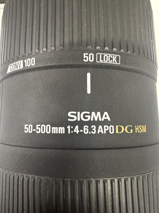 Sigma 50-500 mm.