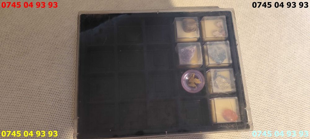 cutie pietre semipretioase Deagostini plus cutie pret pe ce e in poze