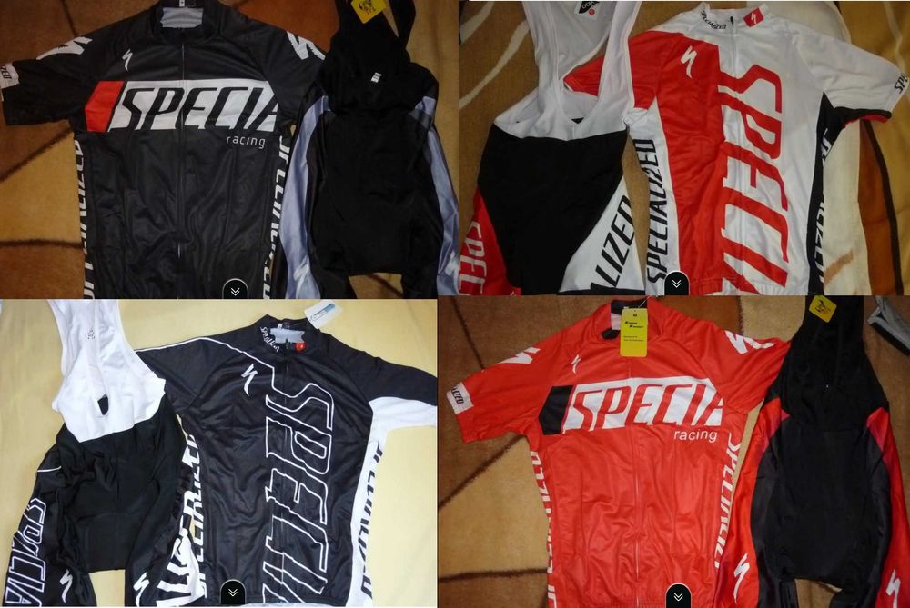 Echipament ciclism Specialized rosu / negru 2026 set pantaloni tricou