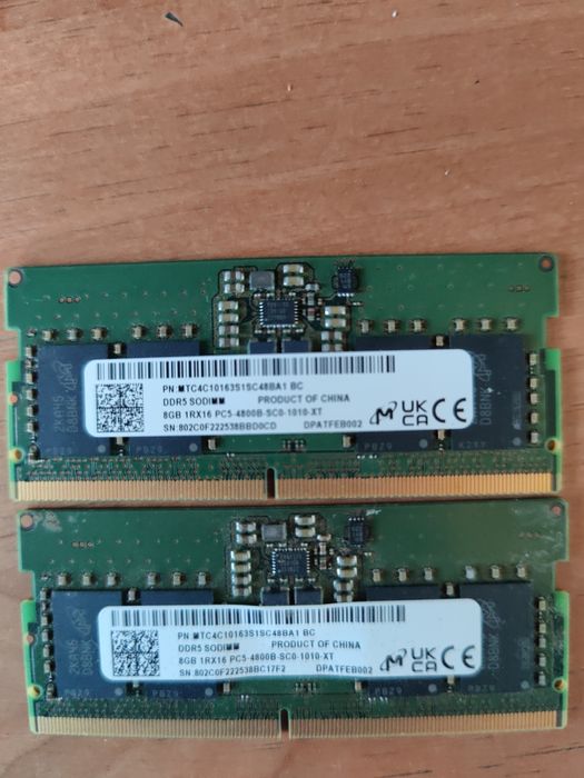 Kit 2 x 8 Gb Ram DDR5 4800 Mhz