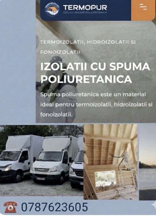 Izolatii cu spuma poliuretanica /pod/acoperis/masarda/redu facturile