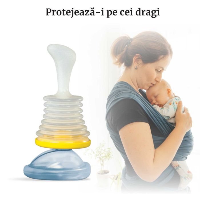 (NOU) Dispozitiv Anti-Sufocare ResQ, Două măști, Trusă de călătorie