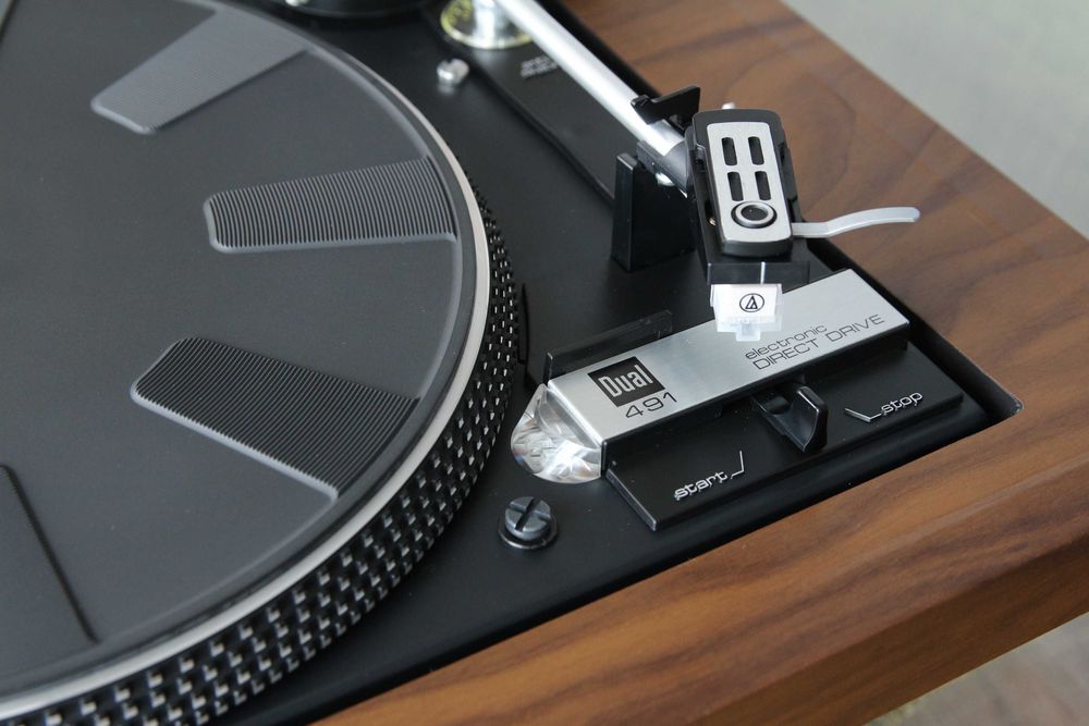 Pick-up Dual 491 direct drive automatic cu doza si ac nou AT3600L.