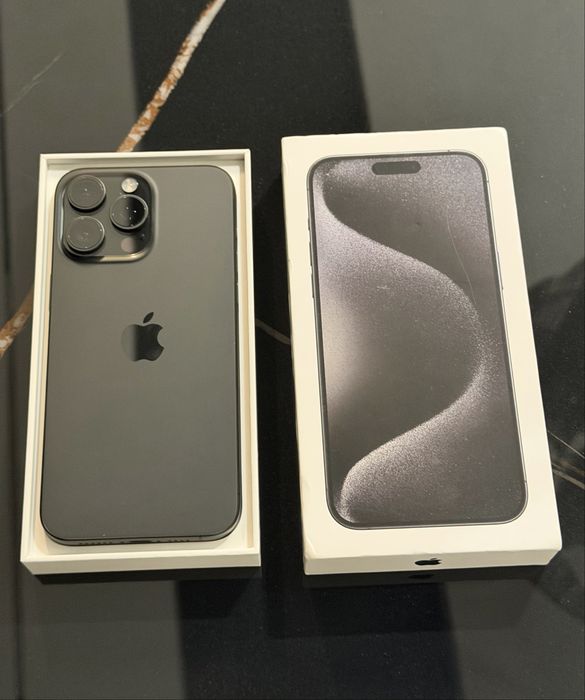 iPhone 15 Pro Max 1TB – Black Titanium – baterie 85% – cutie