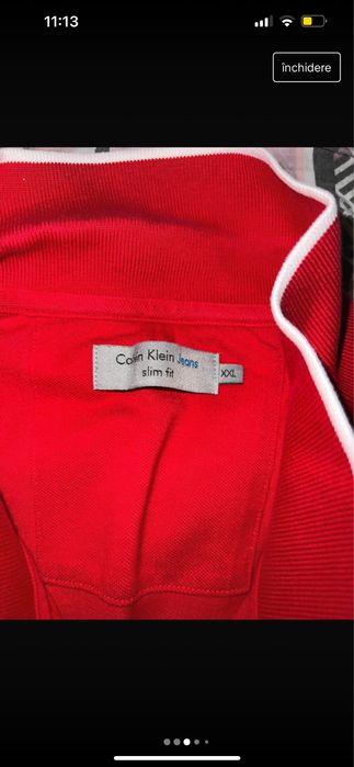 Tricou Calvin Klein jeans rosu