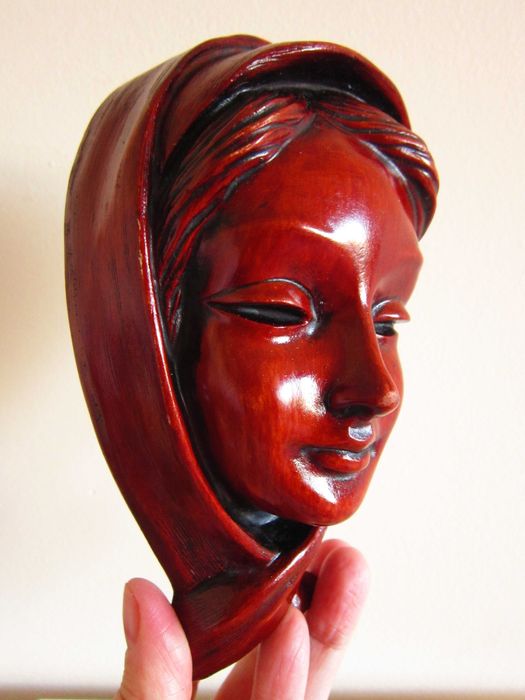 cadou rar arta  Achatit original Fecioara Maria Madonna Germania'60