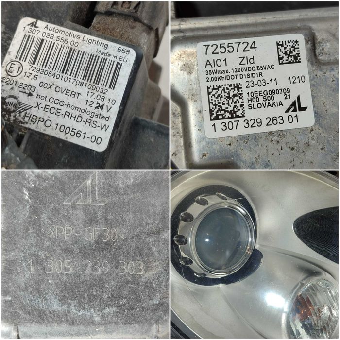 Far dreapta UK MINI R56 LCI 2011 Hatchback Bi-Xenon cu lupă (2006-2014) Cod:63122751266 (4F2)