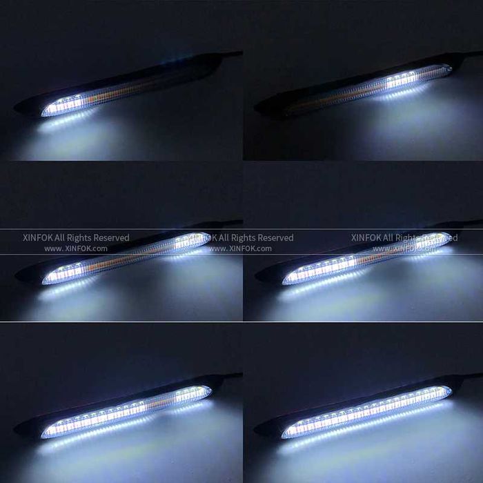Дневни светлини №3574-2 LED 2бр. DRL с бягащ мигач -23.5см.