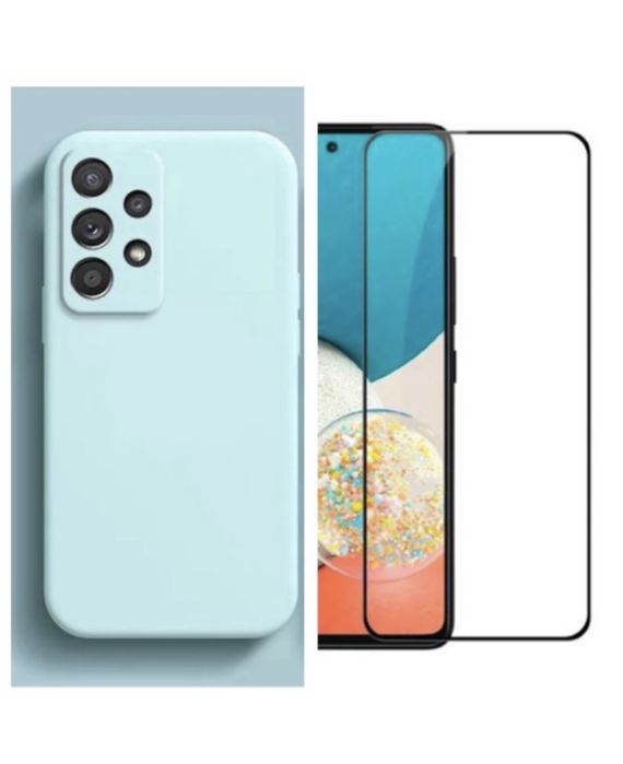 Samsung A53/A52S/A54/A55/A56 Husa Fine Interior Catifea + Folie Sticla