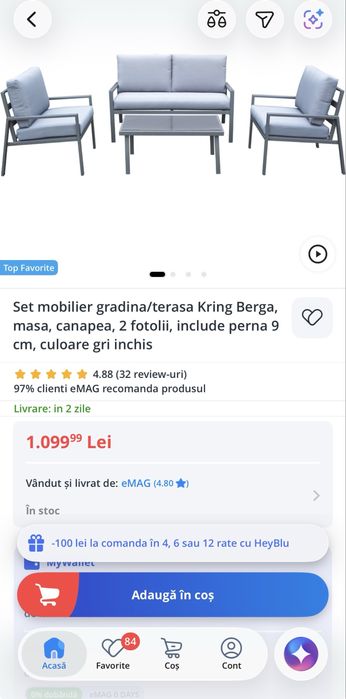 Set mibilier gradina/terasa.