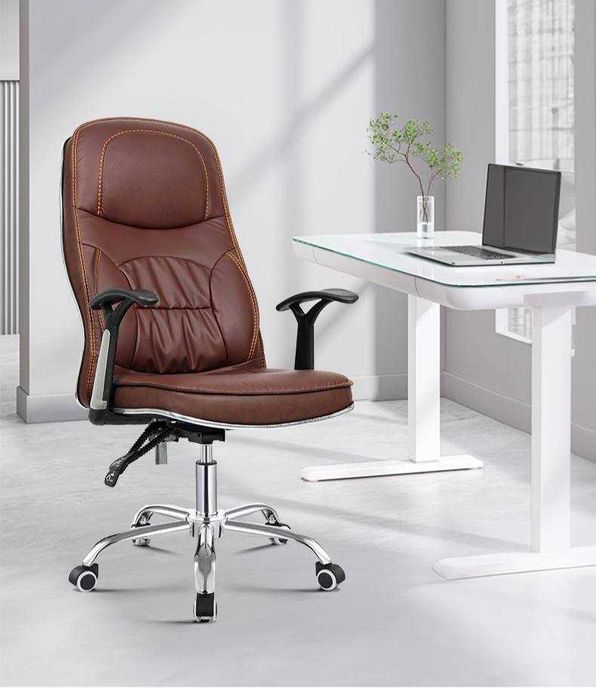 Офисное кресло, мягкая эко кожа, классика