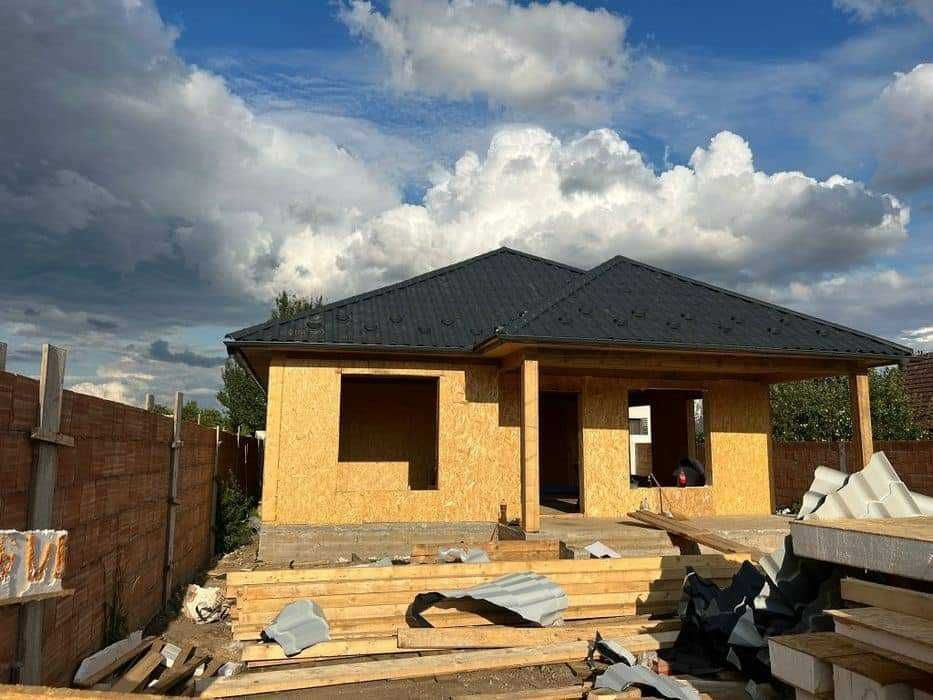 Cabana stil A-Frame, Case, Foisoare si Terase din structura de lemn la comanda