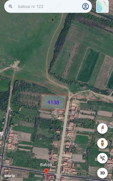 Teren intravilan de vânzare, 4138 mp, acces asfaltat
