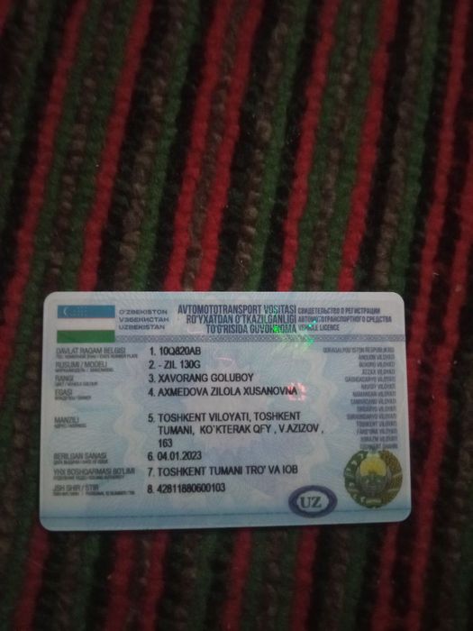 ЗИЛ 130г сотилади узими мошинам срочна сотилади пул зарил  нархи 8.50