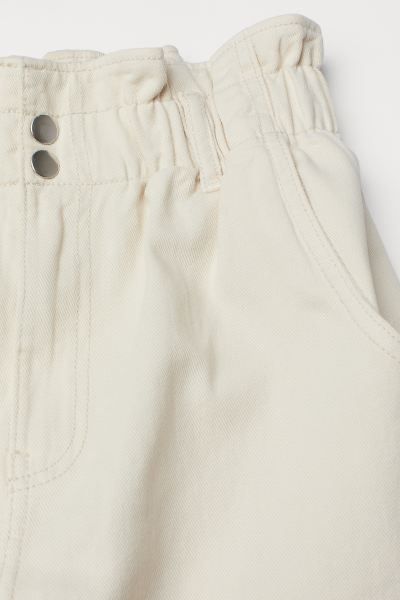 Blugi crem, talie înaltă, H&M