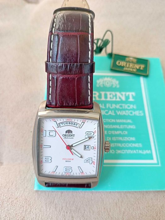 Чисто нов  автоматичен Orient Titanium Automatic, пълен комплект