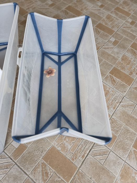 Stokke® Flexi bath Сгъваема ваничка с подложка XL - цвят Ocean Blue