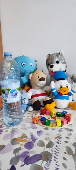 ЛОТ играчки за бебе, плюшени, дървен пъзел часовник