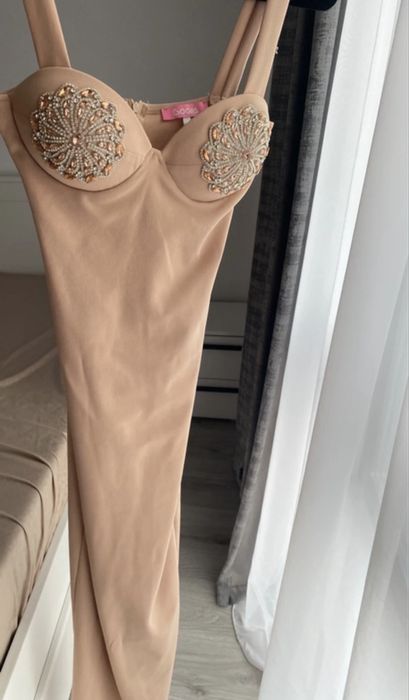 Rochie dama  jerse bej