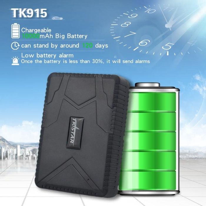 GPS Tracker TK915 , Waterproof, magnet puternic, baterie 10000 mAh