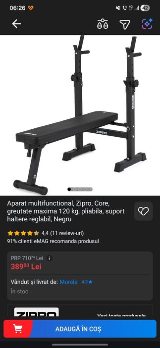 Vând aparat multifuncțional Zipro și seturi de greutăți  Decathlon