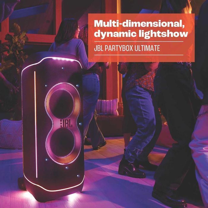 Нова Аудио Система JBL Partybox Ultimate, 2 години Гаранция, 1100 W, Original Pro Sound, Dolby Atmos