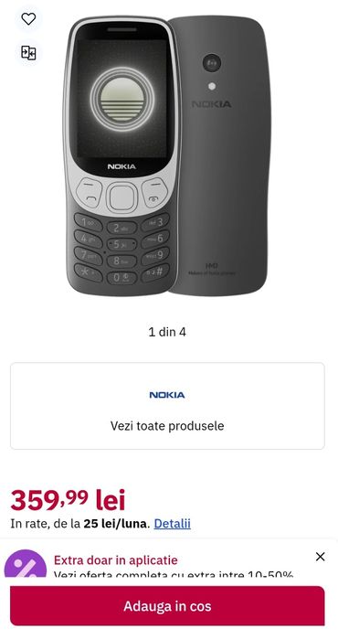Nokia 3210 4G -NOU, GARANTIE