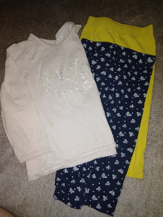 Bluză plus 2 colanți 80 cm