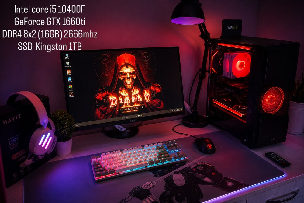 Игравой ПК і5 10400Ғ / 1660ti