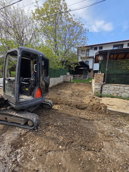 Услуги с мини багер и смаосвал