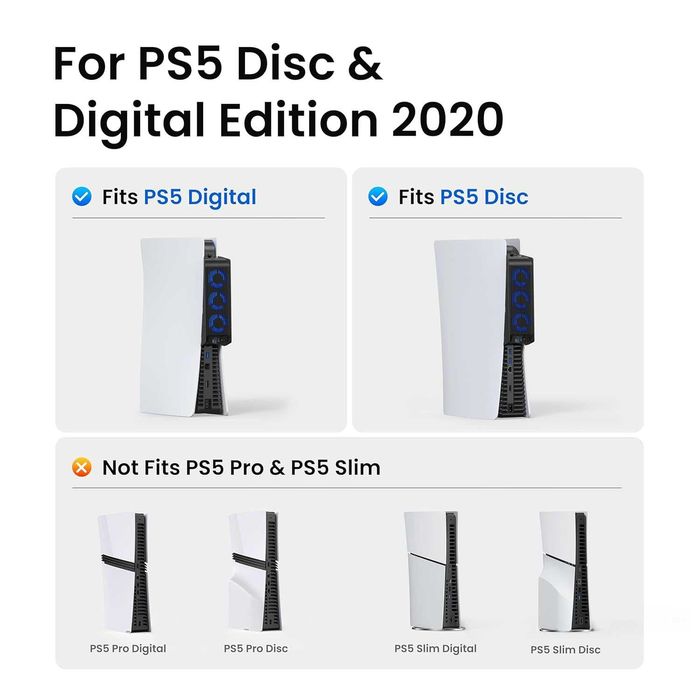 Ventilator extern, cooler KIWIHOME pentru PlayStation 5