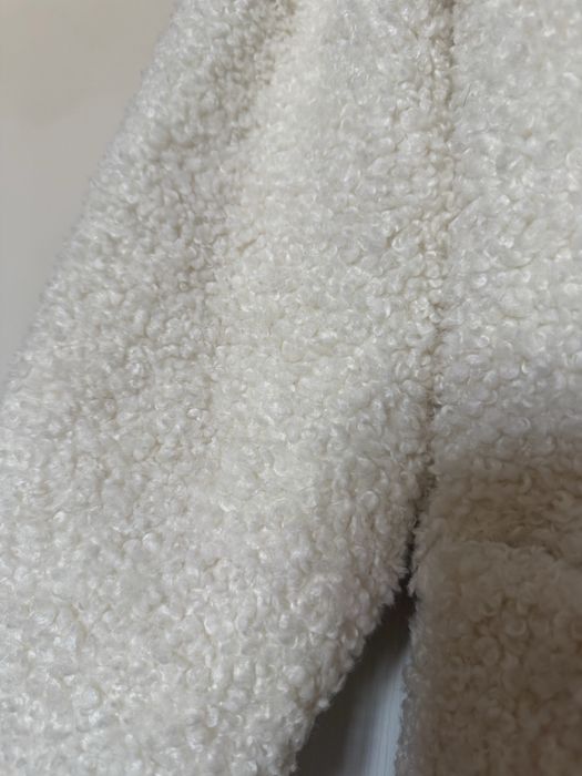 Шуба тэдди белого цвета