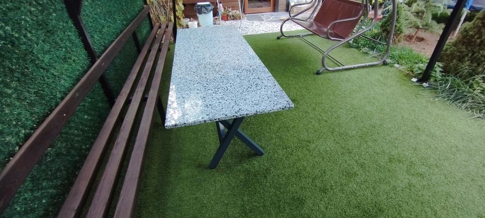 Маса от ГРАНИТ с метална конструкция 200/70