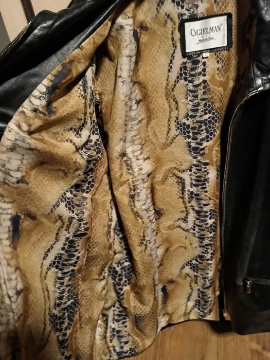 Geaca designer de piele neagră