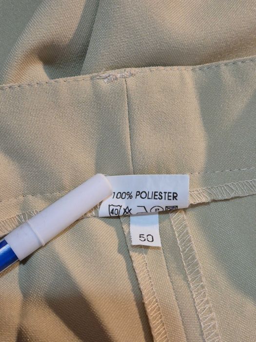 Pantaloni largi eleganți de damă, bej deschis, House of Art, Marime 50