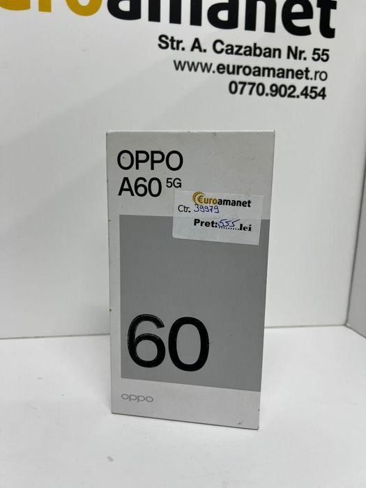 Telefon mobil OPPO A60, 4GB RAM, 128GB, 5G, Ocean Blue -I-