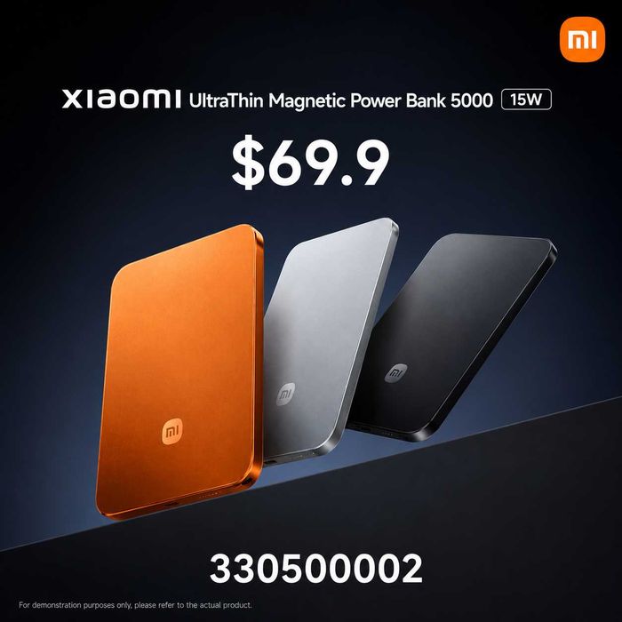 Xiaomi UltraThin Magnetic Power Bank 5000 15W новые в наличии