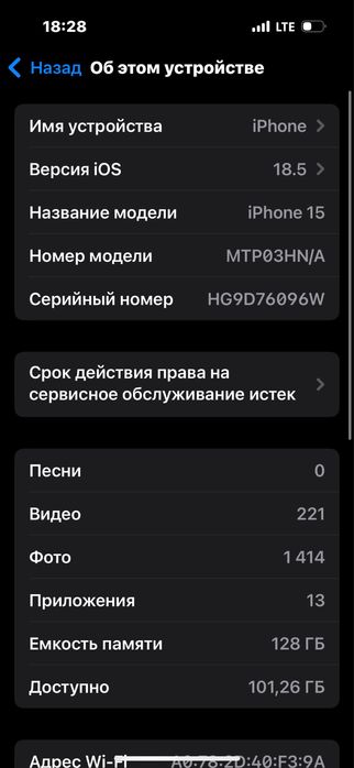 Iphone 15 128 гб 87%