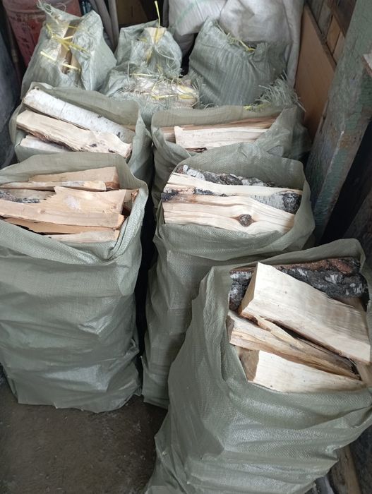 Дрова Берёза в мешках