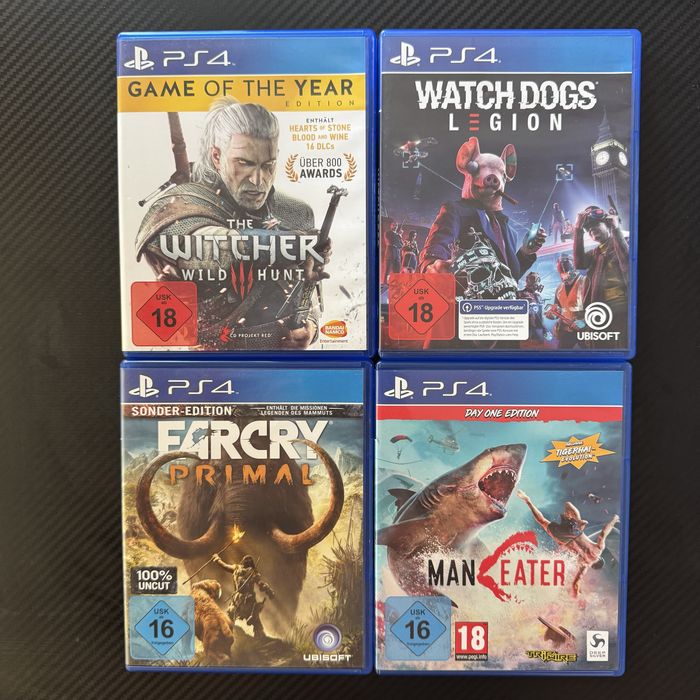 Maneater Man Eater The Witcher 3 Watch Dogs: Legion (PS4) PS5 Wild Hunt PS4 PS5 Far Cry Primal PS4