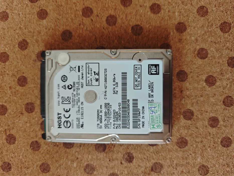 Hitachi HGST 1TB HDD 7.2K RPM 2.5" 6Gb/s Sata