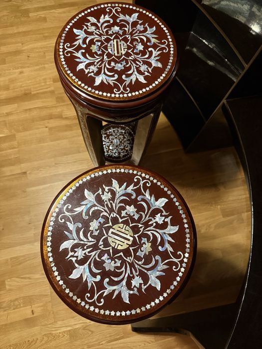 Bar chinezesc din lemn masiv cu inserții de sidef