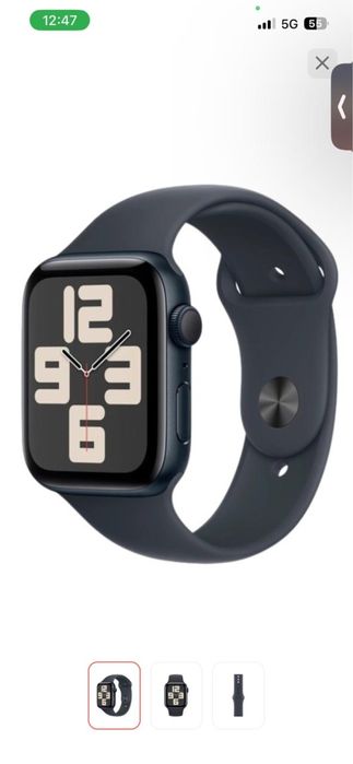 Смарт-часы Apple Watch SE GPS Gen.2 2024 S/M 40 мм черный-черный