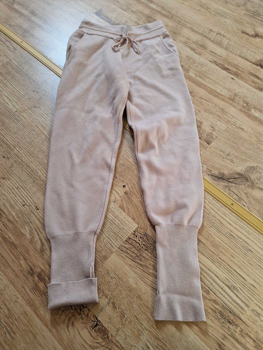 Pantalon zara s roz pudra tricot gros