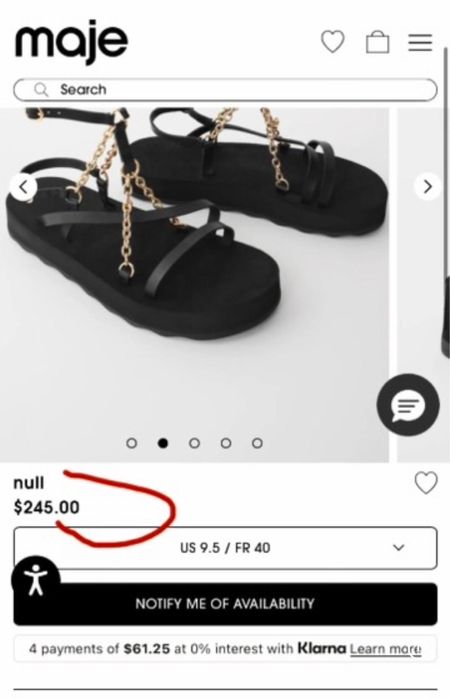 Босоножки Maje 36 размер