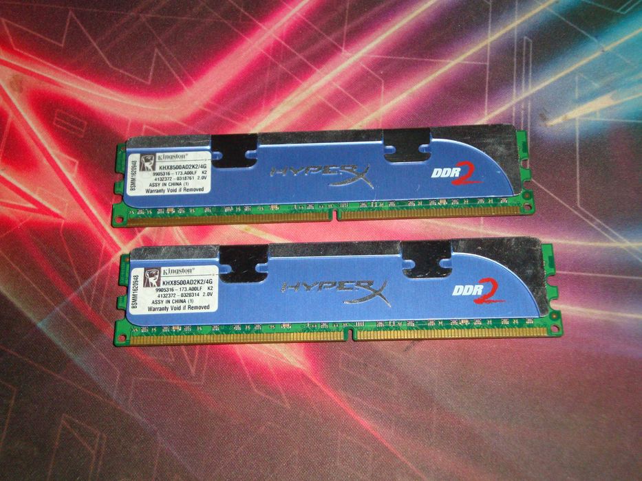 kit memorii ram DDR2 Kingston HyperX 8GB 4x 2Gb 1066Mhz colectie retro