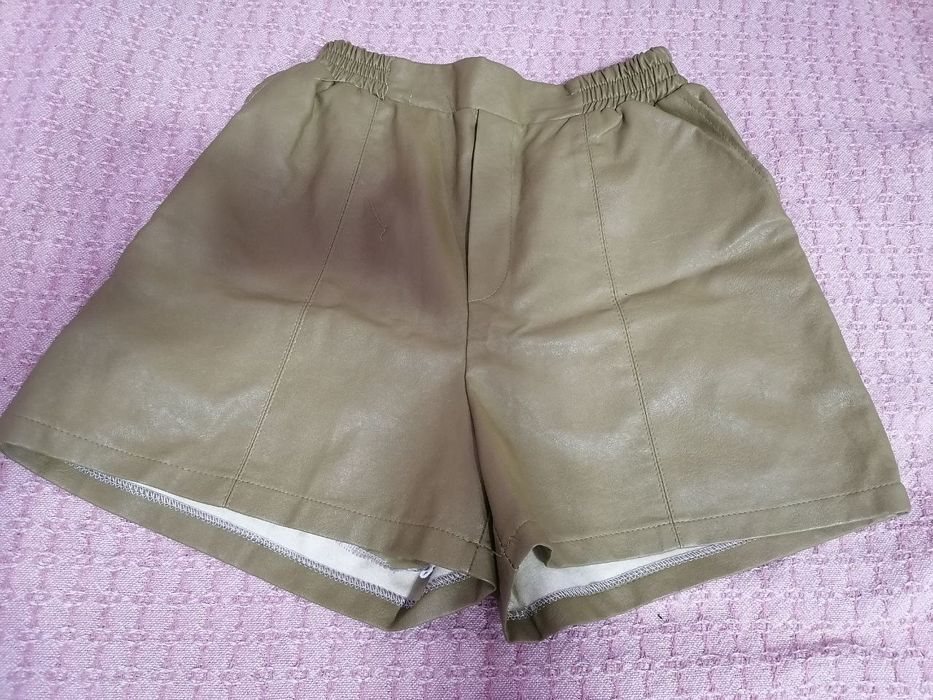 Зимняя кожаная шорты